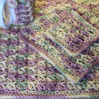 Puff Stitch Place Mat Free Crochet Pattern