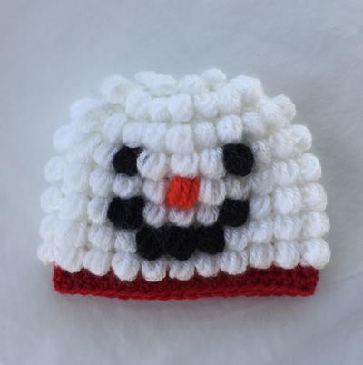 puff-stitch-snowman-baby-hat-free-crochet-pattern