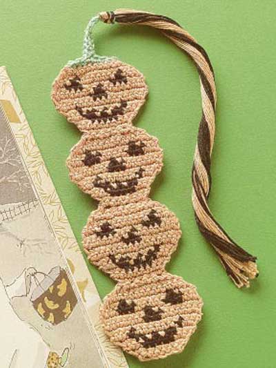 Pumpkin Bookmark Free Crochet Pattern