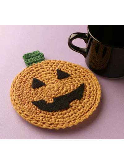 Pumpkin Coaster Free Crochet Pattern