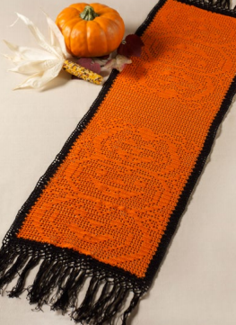 Pumpkin Table Runner Free Crochet Pattern