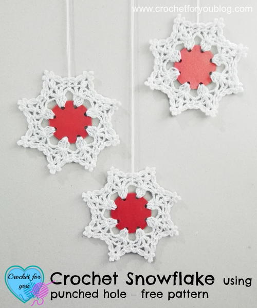 Punched Hole Snowflake Free Crochet Pattern