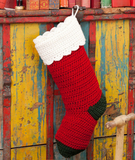 Quick & Easy Christmas Stocking Free Crochet Pattern