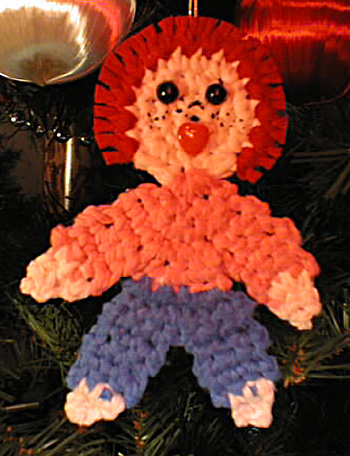 Rag Boy Ornament Free Crochet Pattern