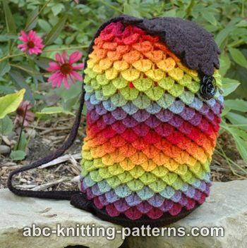 Rainbow Dragon Bag Free Crochet Pattern
