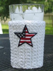 Red White & Blue Cup Cozy Free Crochet Pattern