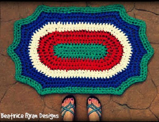 Retro Summer Rug Free Crochet Pattern
