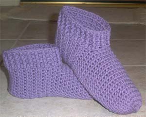 Ribbed Slippers Free Crochet Pattern