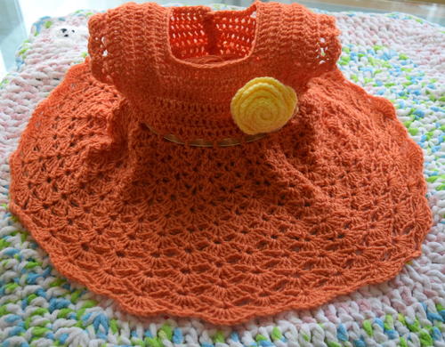 Salmon Pie Baby Dress Free Crochet Pattern