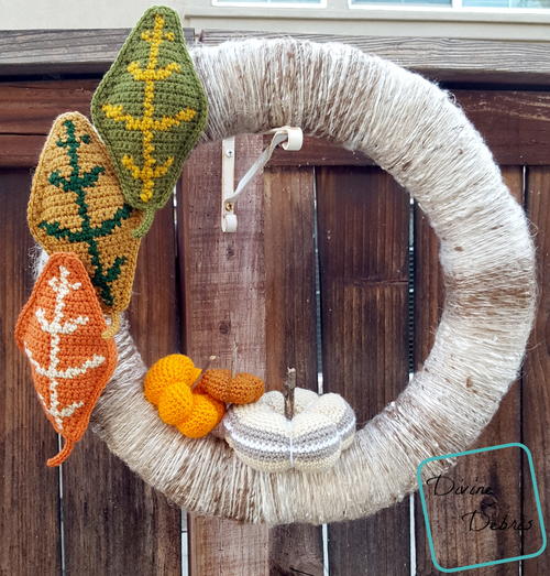 Simple Fall Wreath Free Crochet Pattern