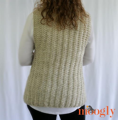 Simple Waterfall Vest Free Crochet Pattern