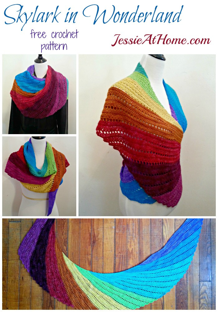 Skylark in Wonderland Shawl Free Crochet Pattern
