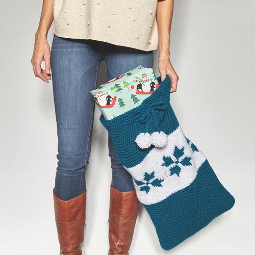 Snowflake Present Sack Free Crochet Pattern