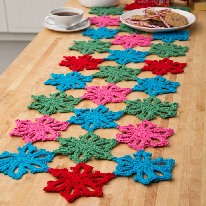 Snowflake Table Runner Free Crochet Pattern