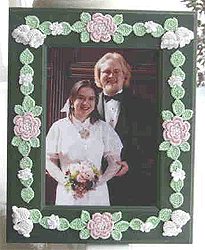 Spring Blossoms Picture Frame Free Crochet Pattern