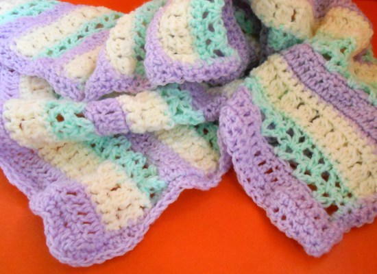 Springtime Sherbert Baby Blanket Free Crochet Pattern