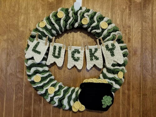 St Patrick Day Wreath Free Crochet Pattern