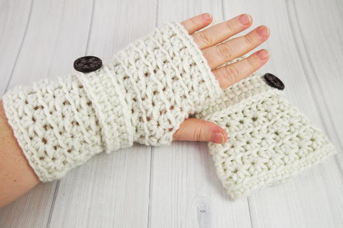 Star Stitch Fingerless Gloves Free Crochet Pattern