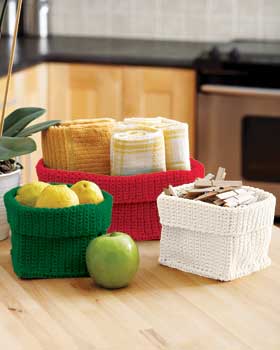 Stash Baskets Free Crochet Pattern