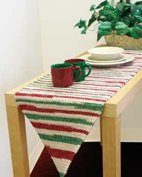 Stripe Table Runner Free Crochet Pattern