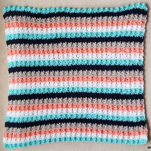 Striped Super Easy Baby Blanket Free Crochet Pattern