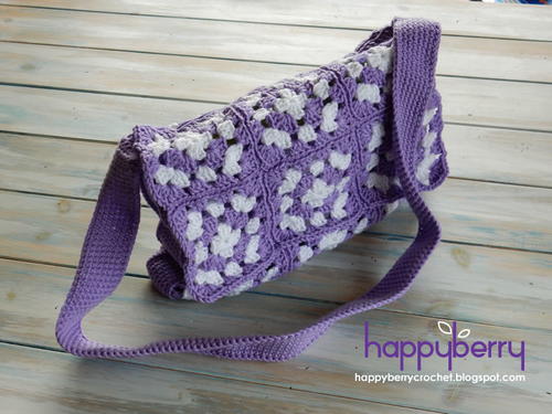 Stylish Granny Square Bag Free Crochet Pattern