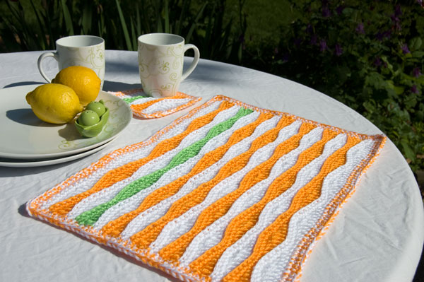 Summer Waves Placemat Free Crochet Pattern