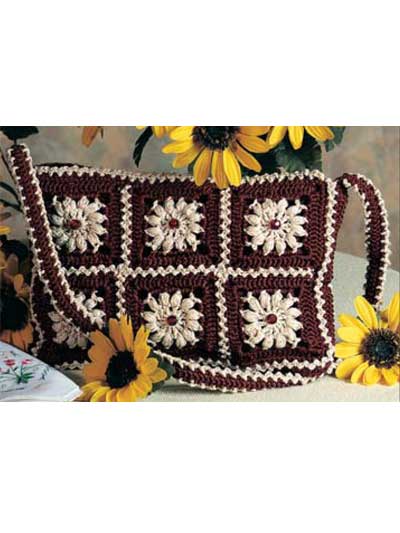 Sunflower Motif Purse Free Crochet Pattern
