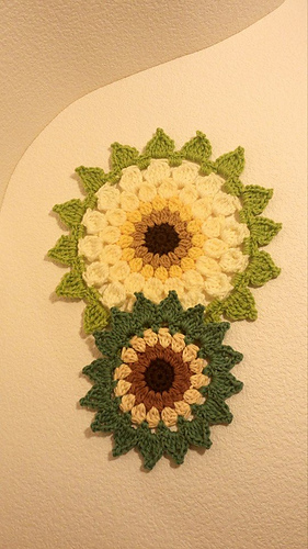 Sunflower Placemat Free Crochet Pattern