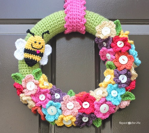 Super Springy Wreath Free Crochet Pattern
