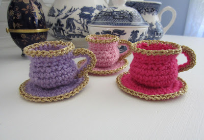 Tea Cup Christmas Ornament Free Crochet Pattern