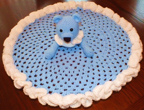 Teddy Bear Security Blanket Free Crochet Pattern
