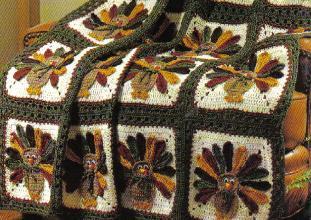 Thanksgiving Turkey Afghan Free Crochet Pattern