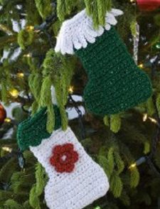 Tiny Stocking Ornaments Free Crochet Pattern