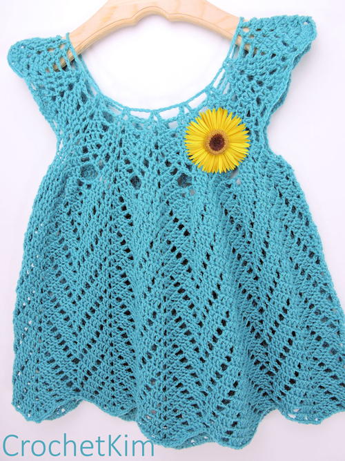 Tulip Chevrons Baby Dress Free Crochet Pattern