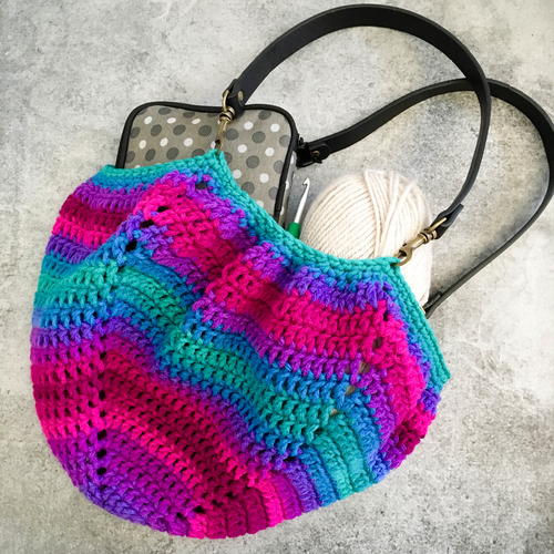 Twilight Stripes Fat Bottom Bag Free Crochet Pattern