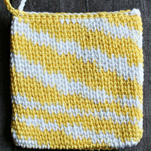 Waistcoat Stitch Potholder Free Crochet Pattern