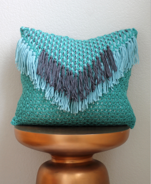 Waterfall Pillow Free Crochet Pattern