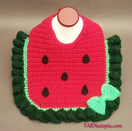 Watermelon Bib Free Crochet Pattern