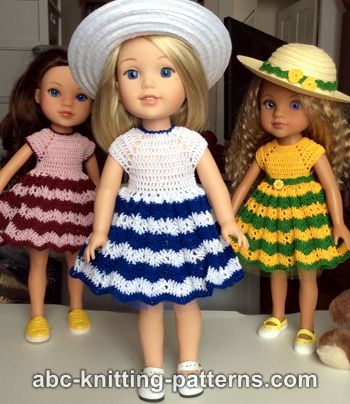 Wellie Wishers Chevron Doll Dress Free Crochet Pattern