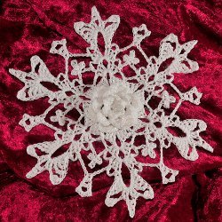Wild Rose Snowflake Free Crochet Pattern