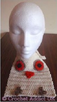 Wise Owl Baby Bib Free Crochet Pattern