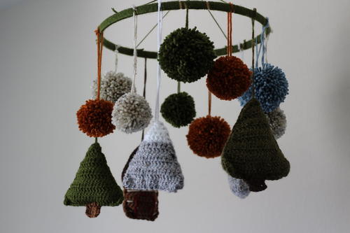 Woodland Baby Mobile Free Crochet Pattern