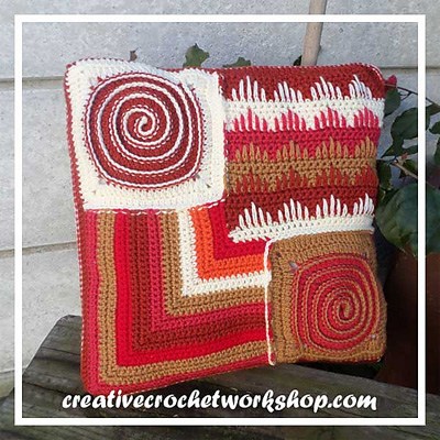 Yarn Scraps Pillow Free Crochet Pattern