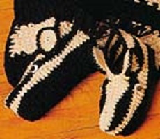 Zebra Slippers Free Crochet Pattern