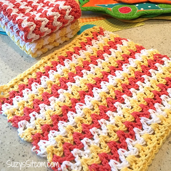 Zig Zag Dish Towel Free Crochet Pattern