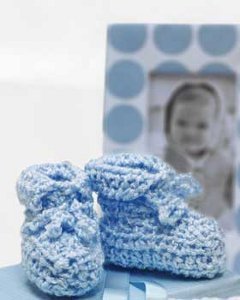 Baby Shower Booties Free Crochet Pattern