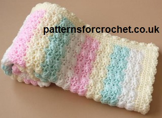 Candy Stripe Baby Blanket Free Crochet Pattern