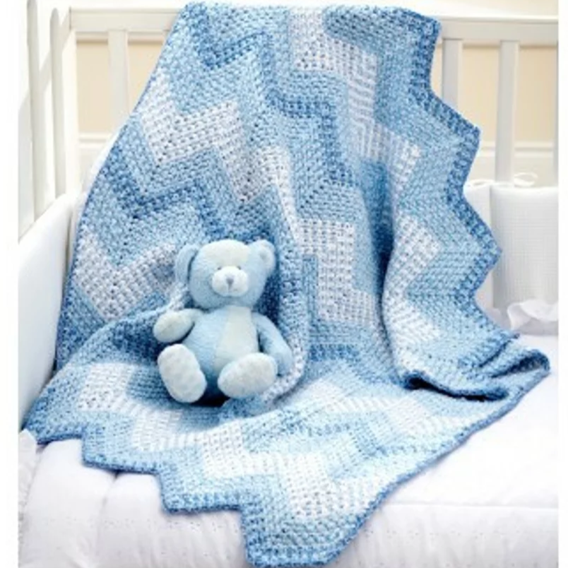 Cascade Baby Blanket Free Crochet Pattern - Craft ideas for adults and kids