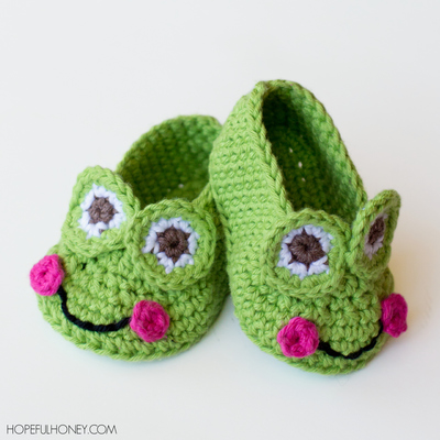 Frog Baby Booties Free Crochet Pattern